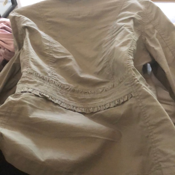 Christin Michaels Army green top size m - Picture 5 of 6